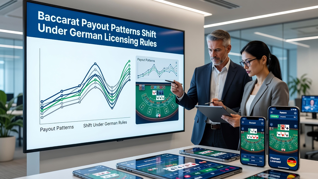Detailansicht einer Baccarat-App mit angepassten Auszahlungsinformationen auf einem Smartphone