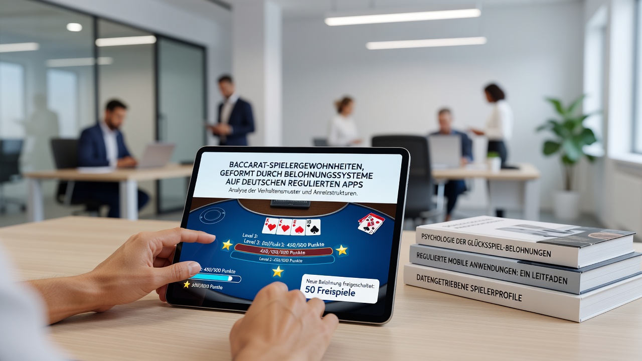 Detailansicht einer Baccarat-App-Oberfläche mit Treuestufen und Belohnungsfortschritt auf einem Smartphone