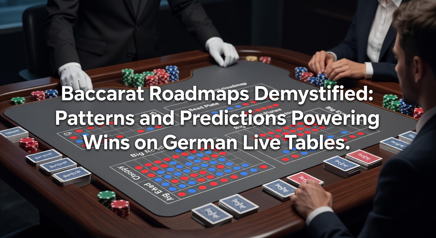 Nahaufnahme einer interaktiven Baccarat-Roadmap mit Small Road und Cockroach Pig auf einem modernen deutschen Live-Casino-Bildschirm, inklusive Statistiken zu Streaks