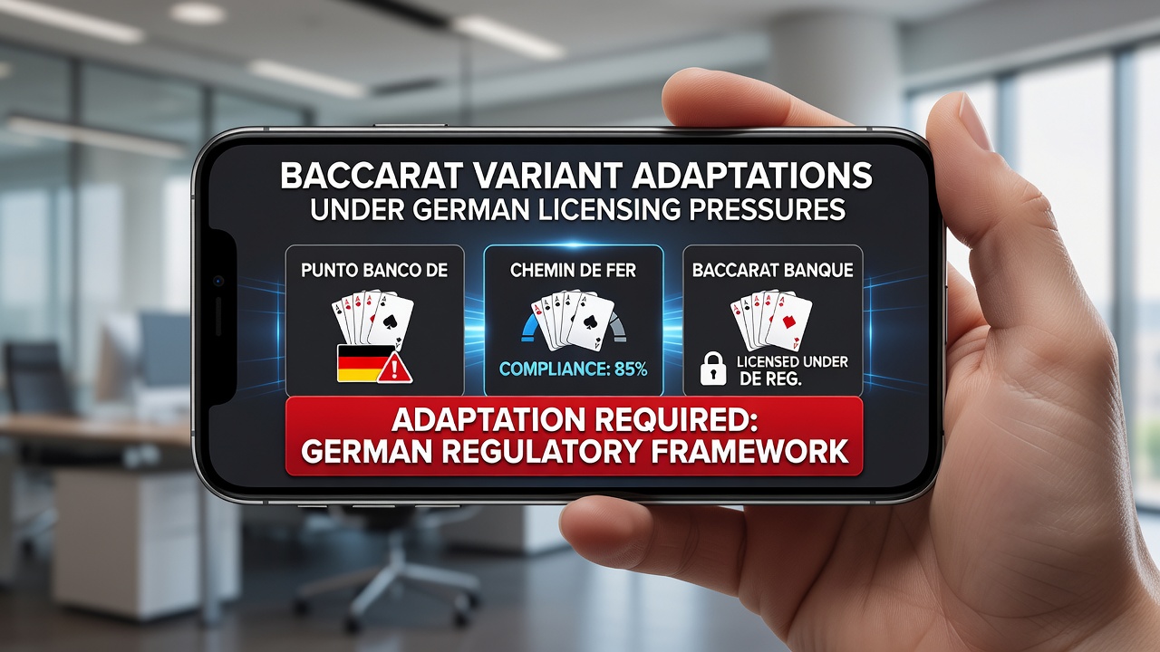 Smartphone-Interface mit angepasster Baccarat-Variante unter deutscher Lizenzierung