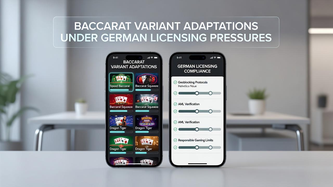 Detailansicht eines mobilen Baccarat-Spiels mit Lizenzanpassungen