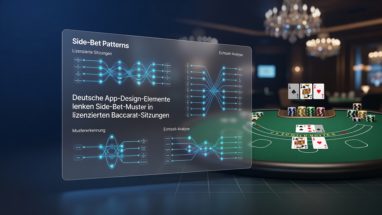 Deutsche Casino-App mit Baccarat-Interface und Side-Bet-Optionen auf einem Smartphone-Display