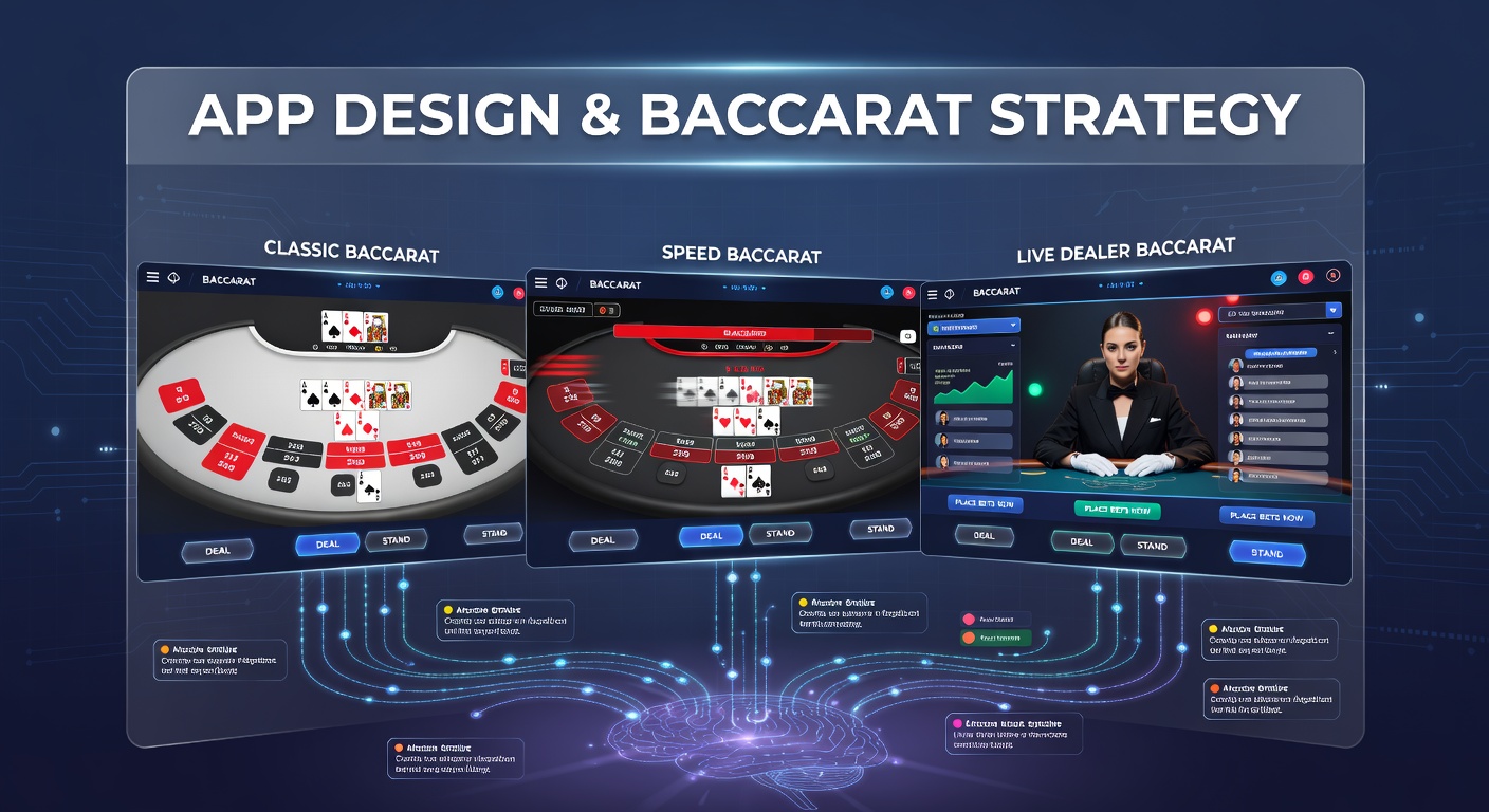 Darstellung einer modernen Baccarat-App-Oberfläche mit übersichtlichen Kartenlayouts und Echtzeit-Statistiken auf einem Smartphone-Bildschirm