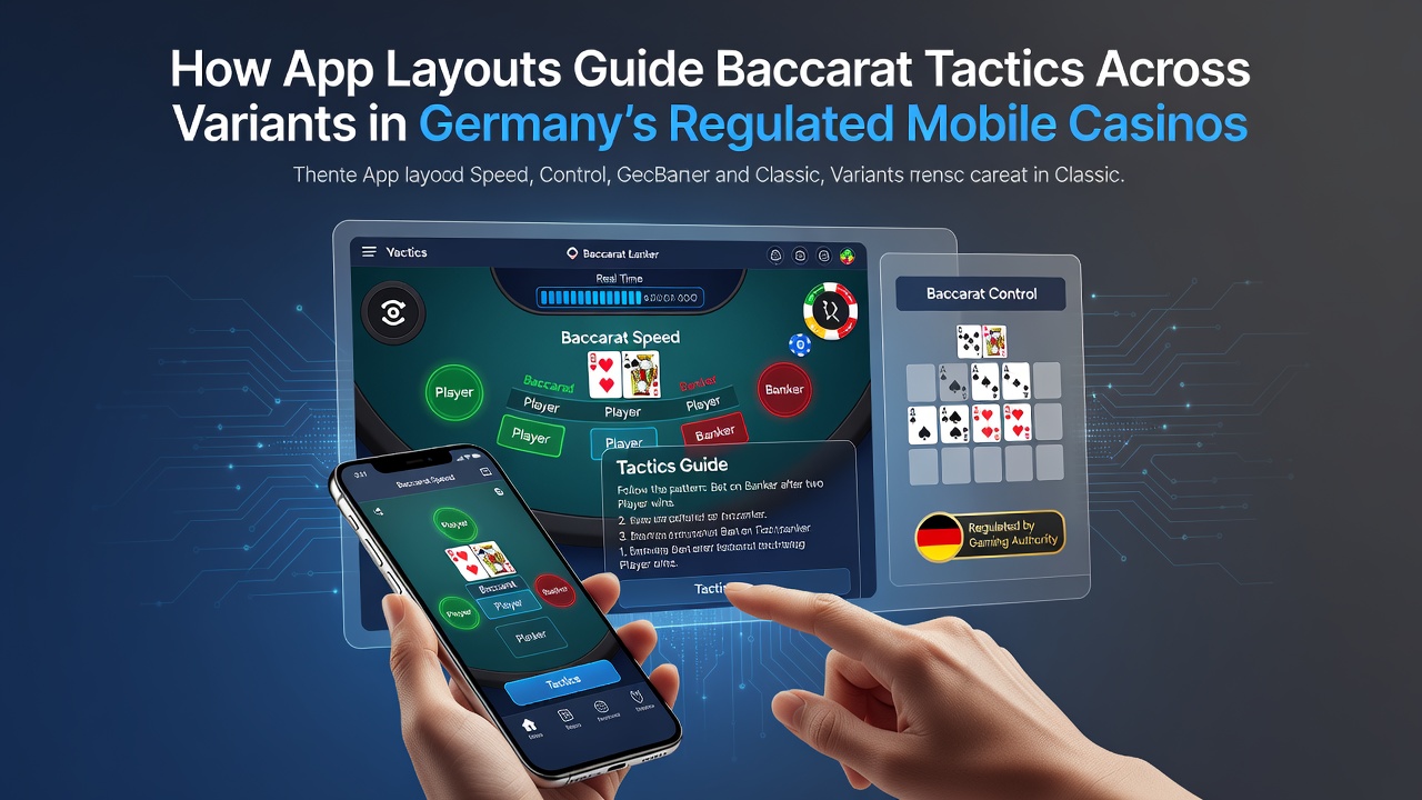 Screenshot einer mobilen Baccarat-App mit übersichtlichem Layout und Taktik-Elementen in einem deutschen Casino