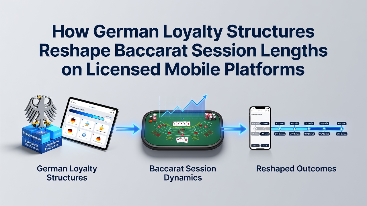 Darstellung deutscher Treueprogramme und Baccarat-Sitzungsdauern auf Mobilplattformen
