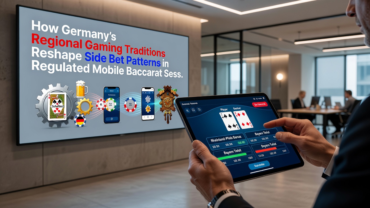 Mobile Baccarat-App-Oberfläche mit Side-Bet-Optionen beeinflusst durch regionale Traditionen