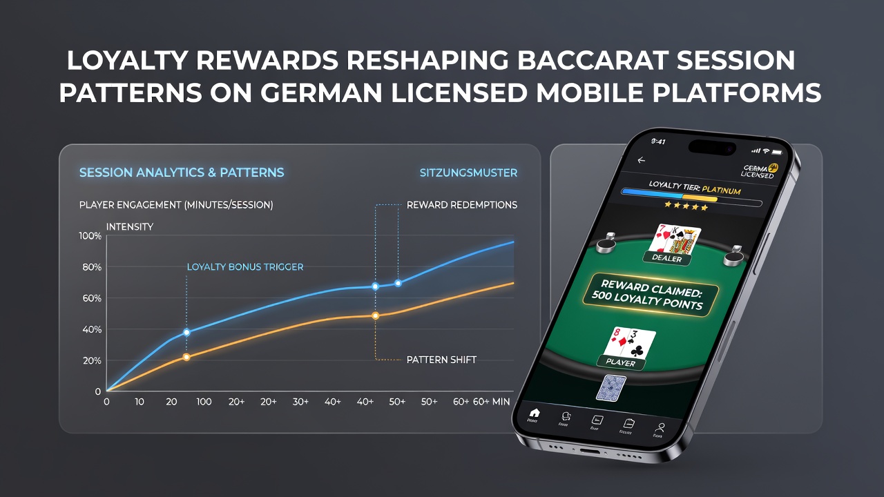 Mobile App-Oberfläche zeigt Treuepunkte während einer Baccarat-Sitzung