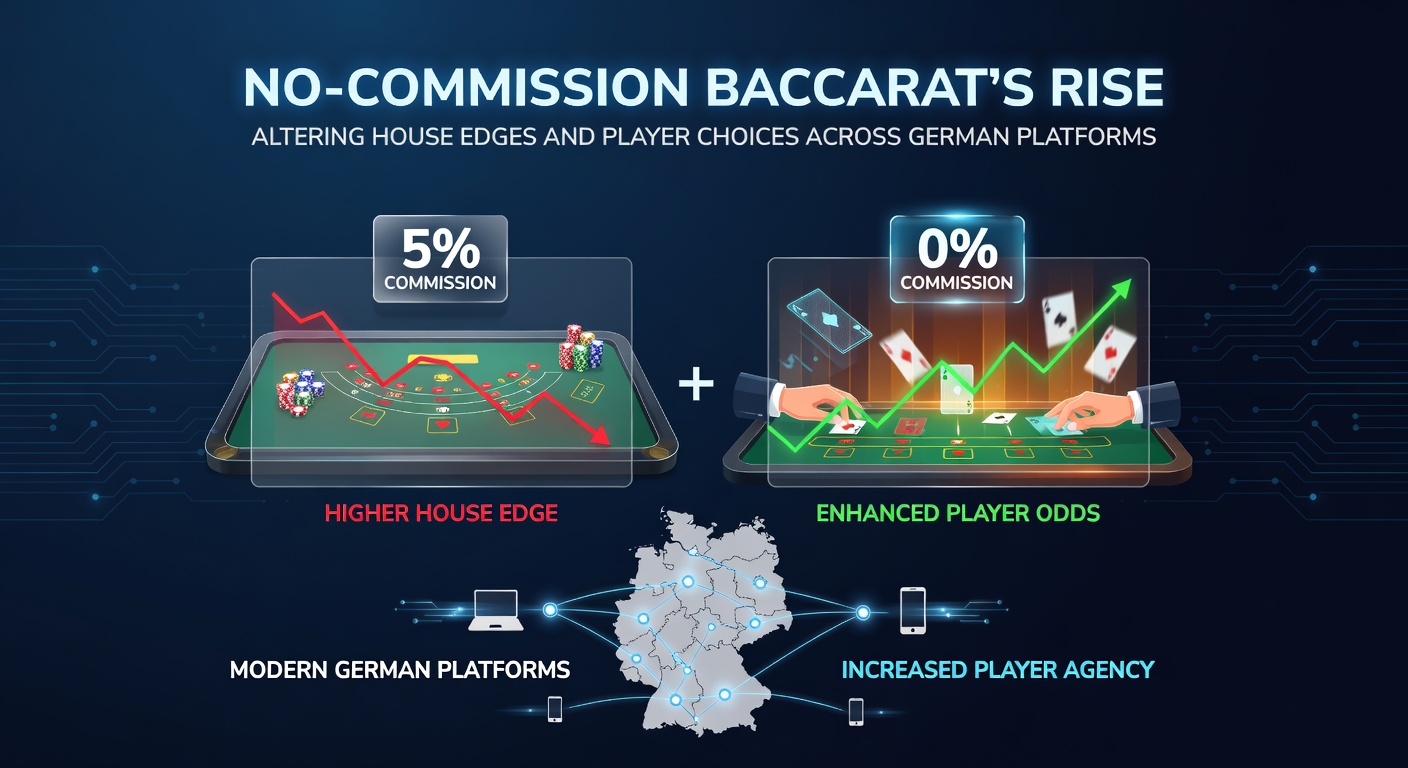 Grafik zum Vergleich der Hausvorteile bei klassischem und No-Commission Baccarat an Live-Tischen