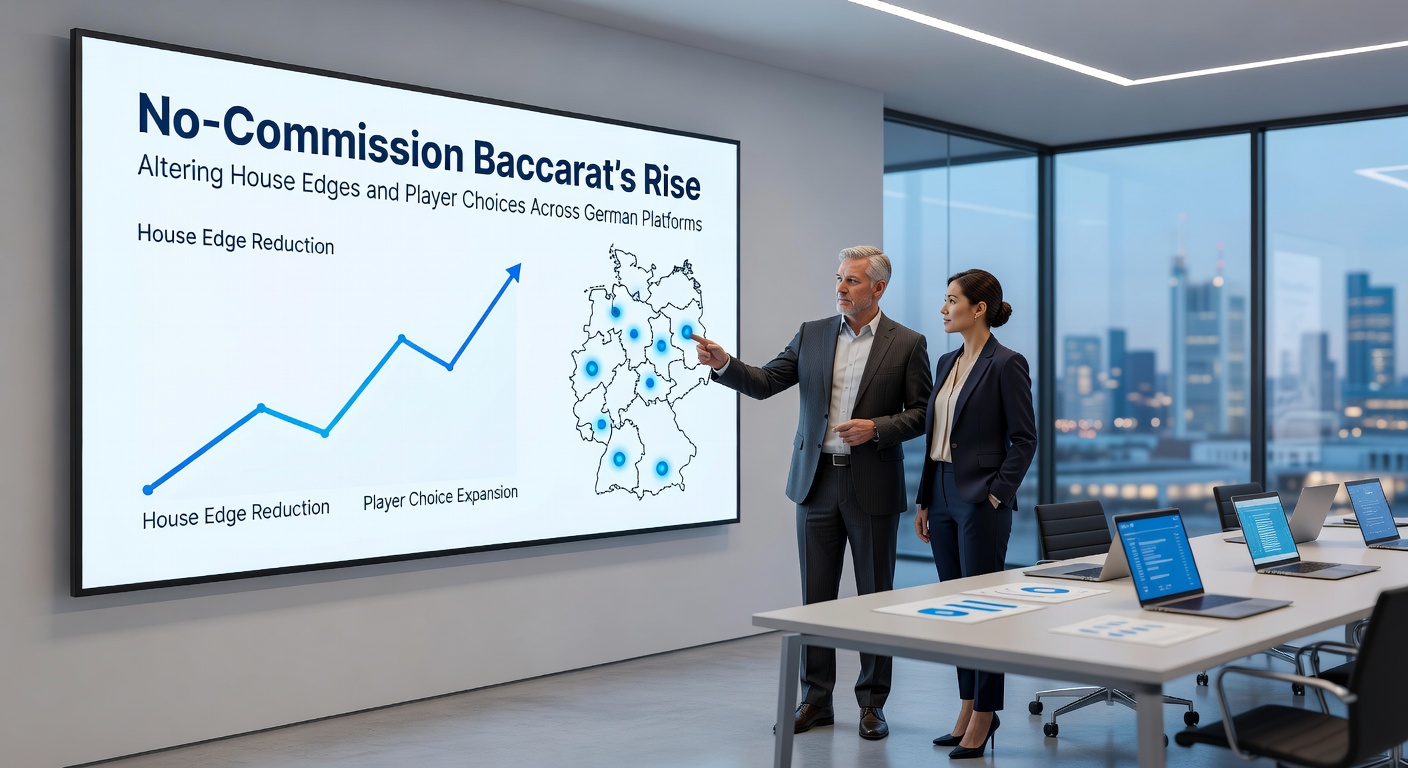 Live-No-Commission-Baccarat-Tisch mit Spielern auf einer deutschen Online-Plattform